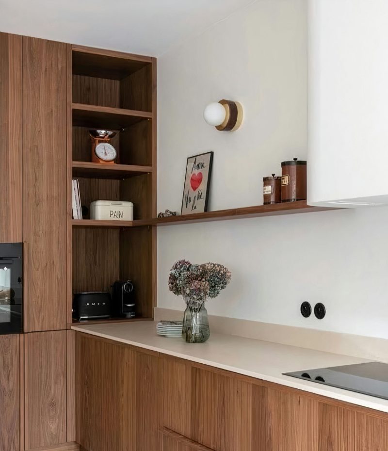Open Corner Appliance Garage
