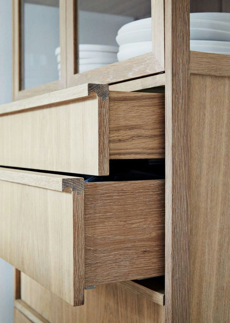Wood veneer drawers