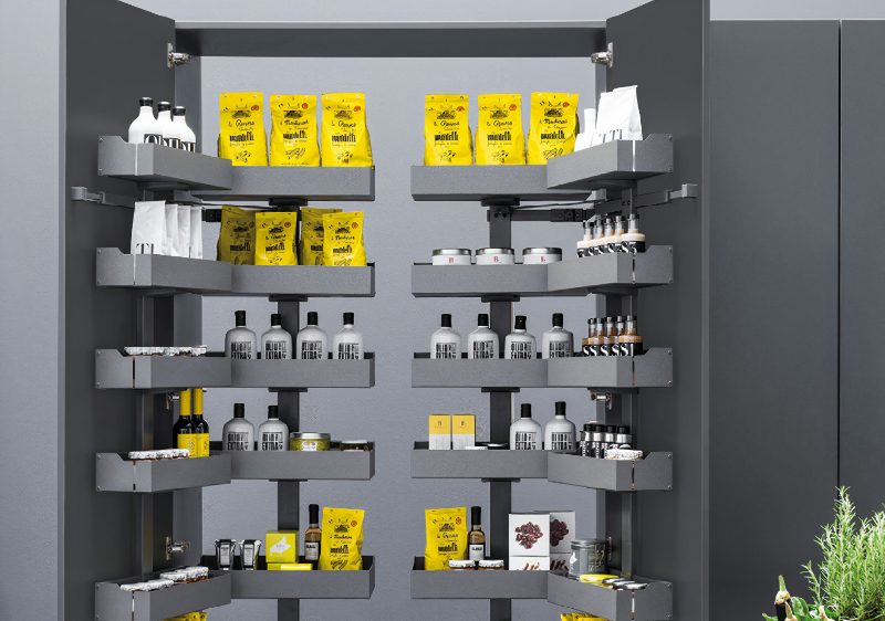 Integrated pull-out pantry