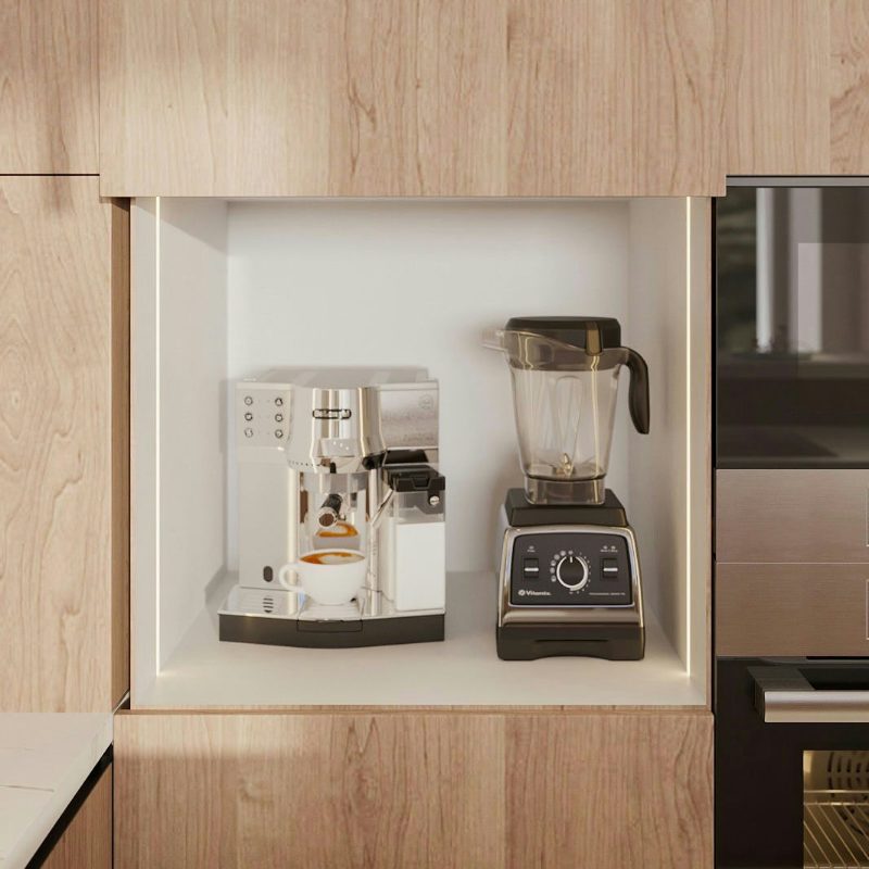 Lift-up appliance garage