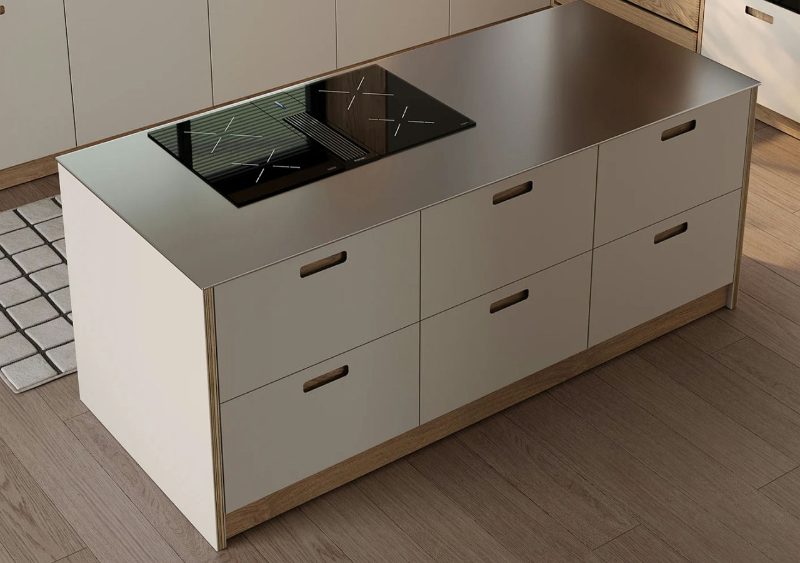 Fenix NTM kitchen island