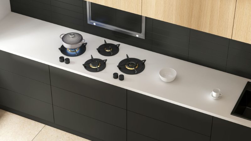 Countertop-integrated burners