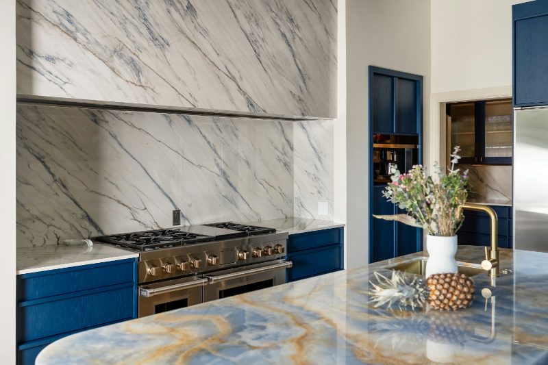 Stone range hood
