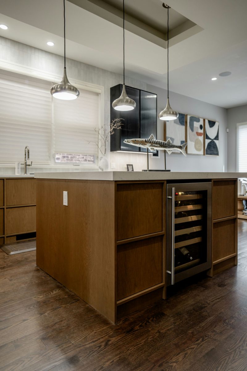 Japandi kitchen island