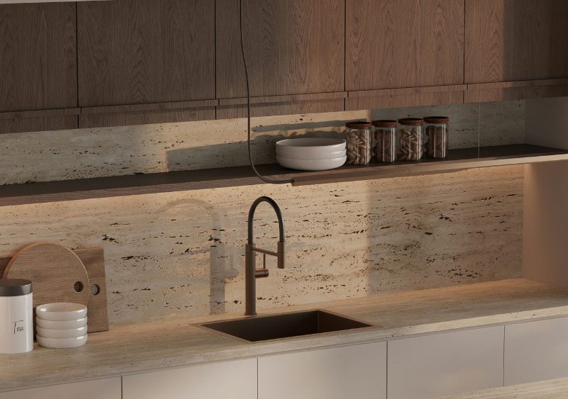 Dekton Nebu countertop and backsplash
