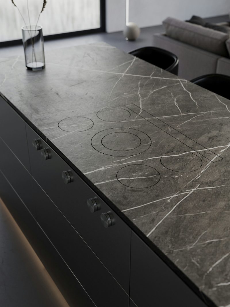 Countertop-integrated burners