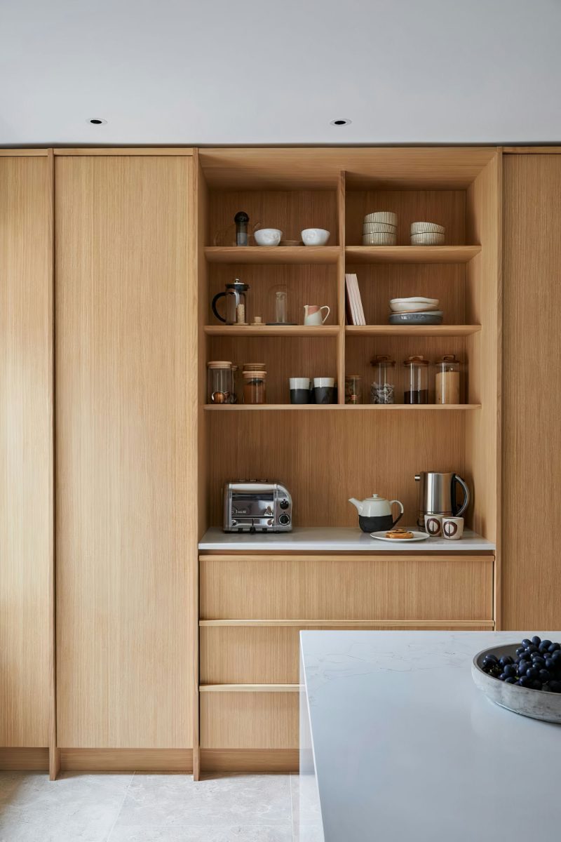 Open appliance garage