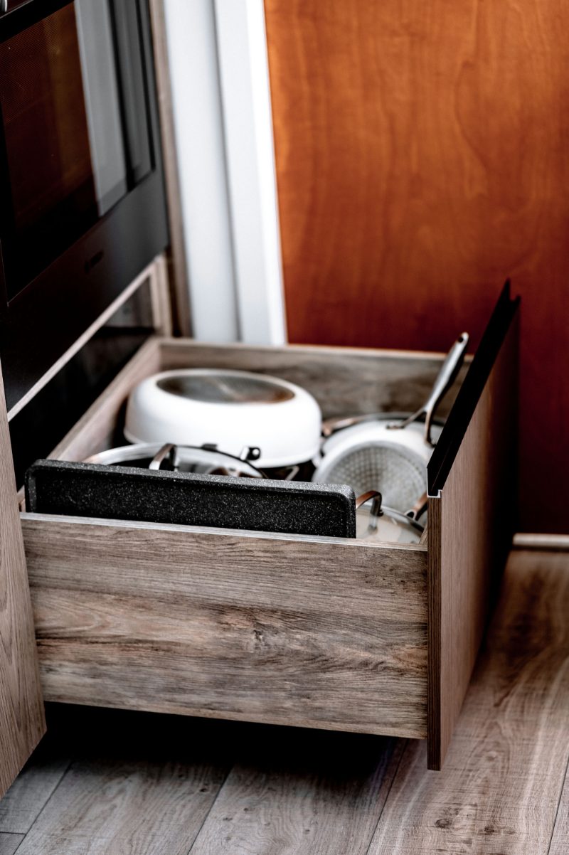 Under-oven drawer