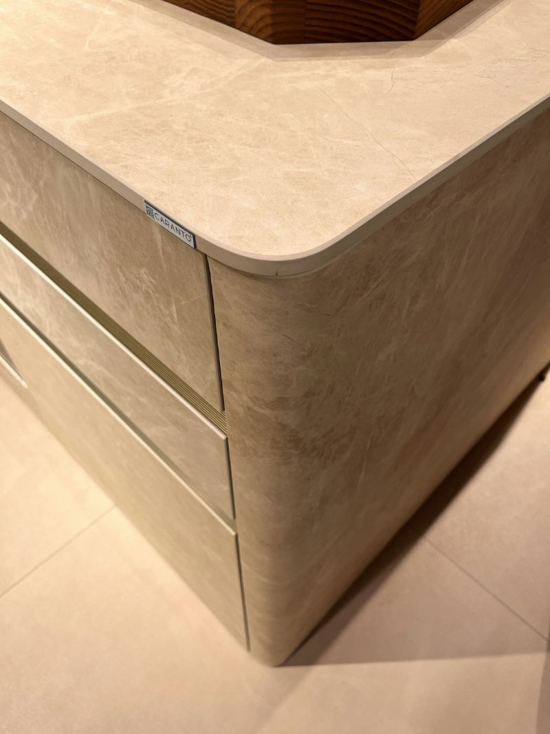 Curved kitchen island