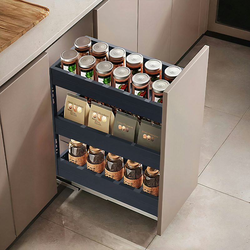 Pull-out spice rack