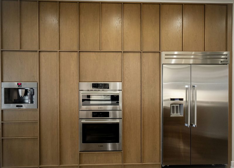 Wall pantry with built-in appliances