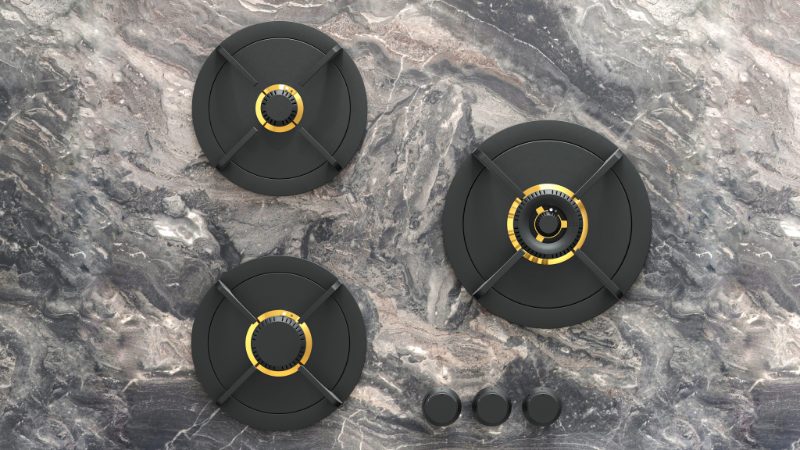 Countertop-integrated burners