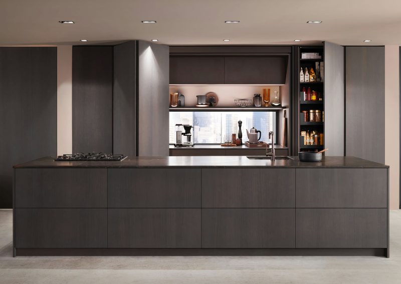 Bi-fold appliance garage
