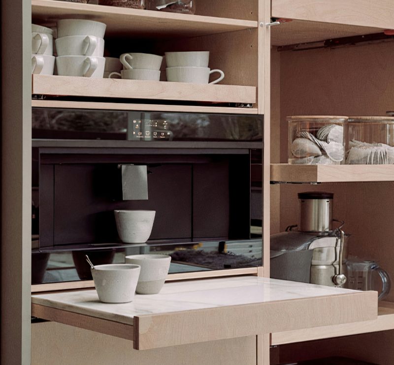 Pull-out coffee station