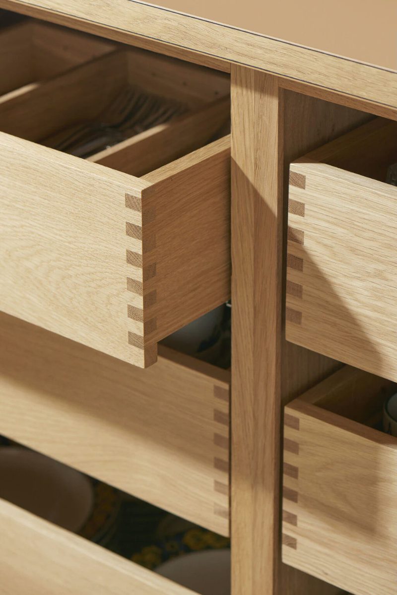 Finger joint solid wood drawers 
