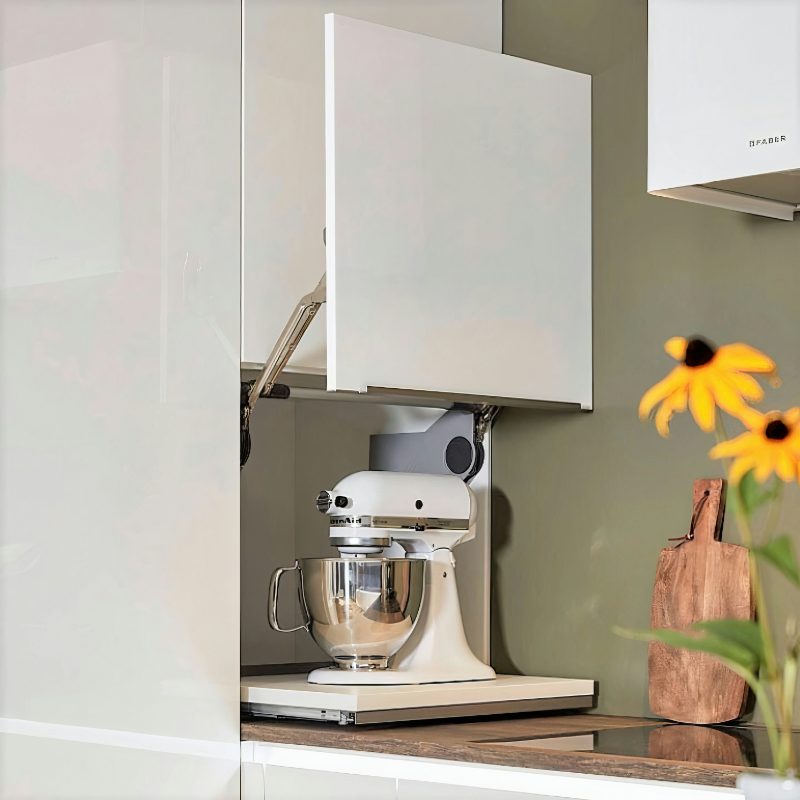 Lift-up appliance garage