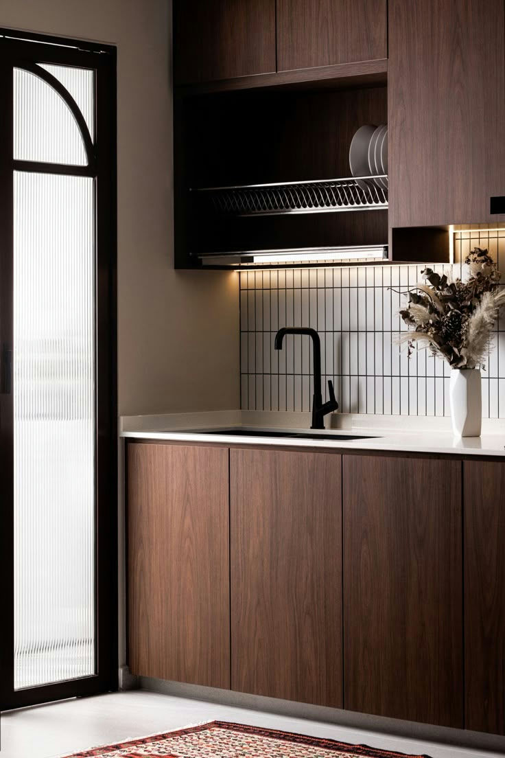 Dark Wood Kitchen
