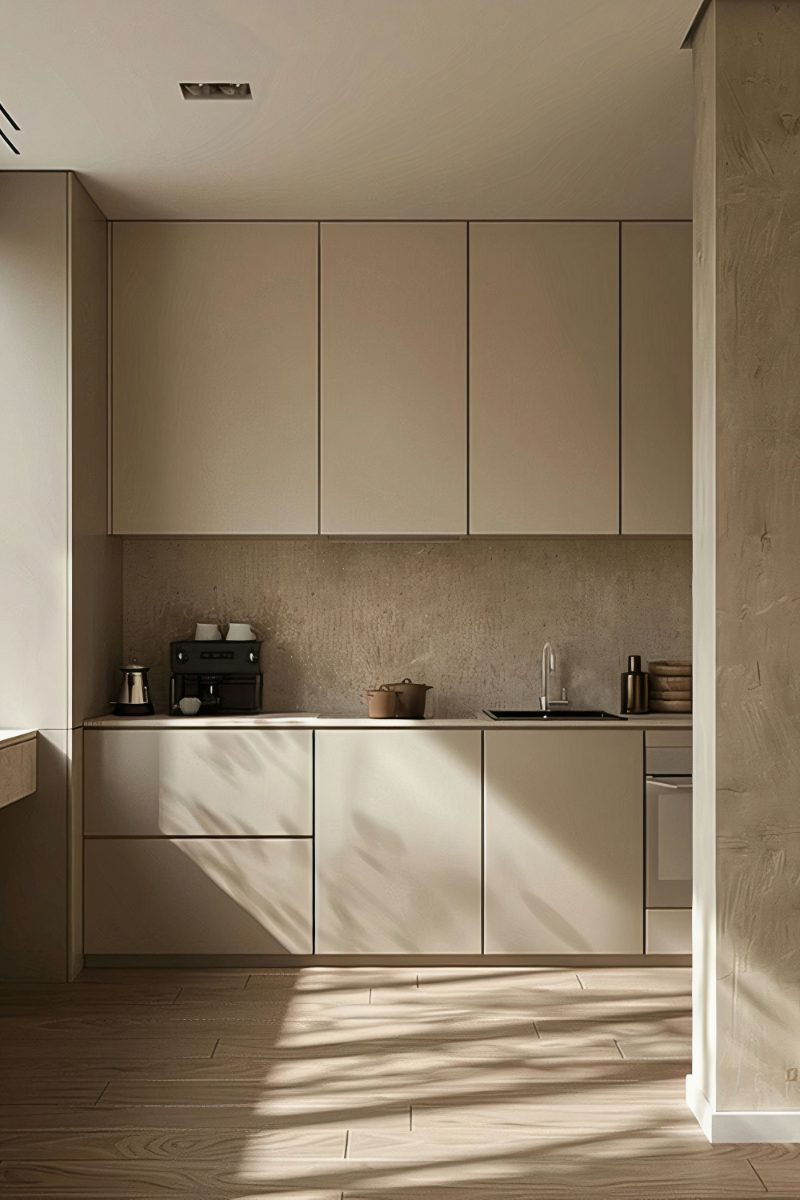 White Minimalist kitchen