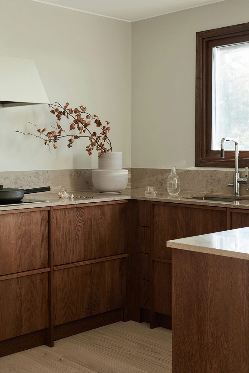 Dark Oak Japandi Kitchen