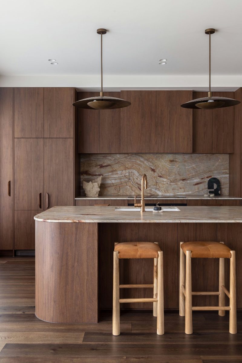 Walnut Minimalist Kitchen